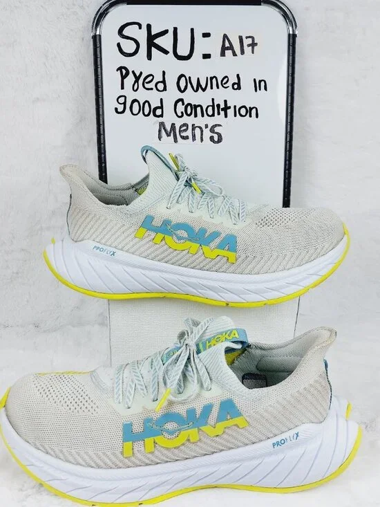 Hoka One One Carbon X 3 Men's Billowing Sail/Evening Primrose Running Shoes 9.5D - Picture 12 of 12